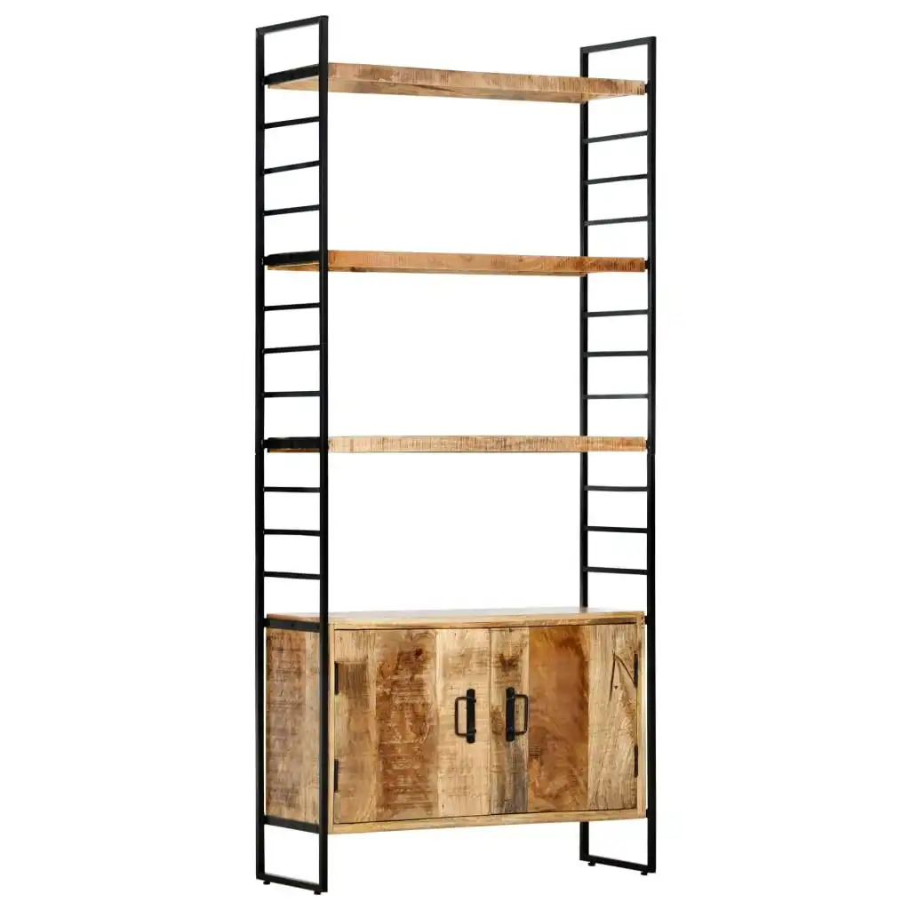 4-Tier Bookcase 80x30x180 cm Rough Mango Wood 284422