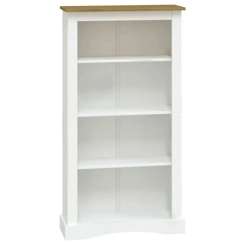 4-Tier Bookcase Mexican Pine Corona Range White 81x29x150 cm 282636