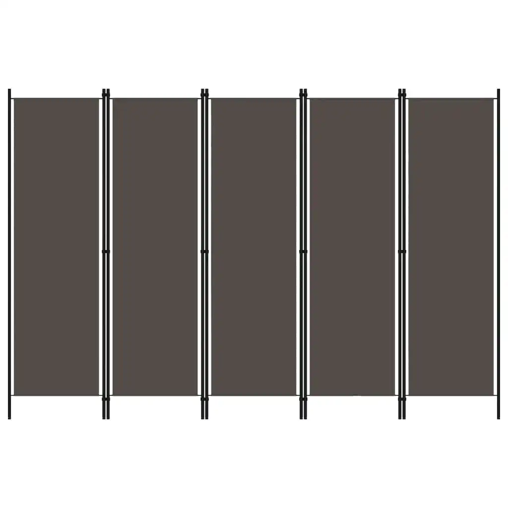 5-Panel Room Divider Anthracite 250x180 cm 320725