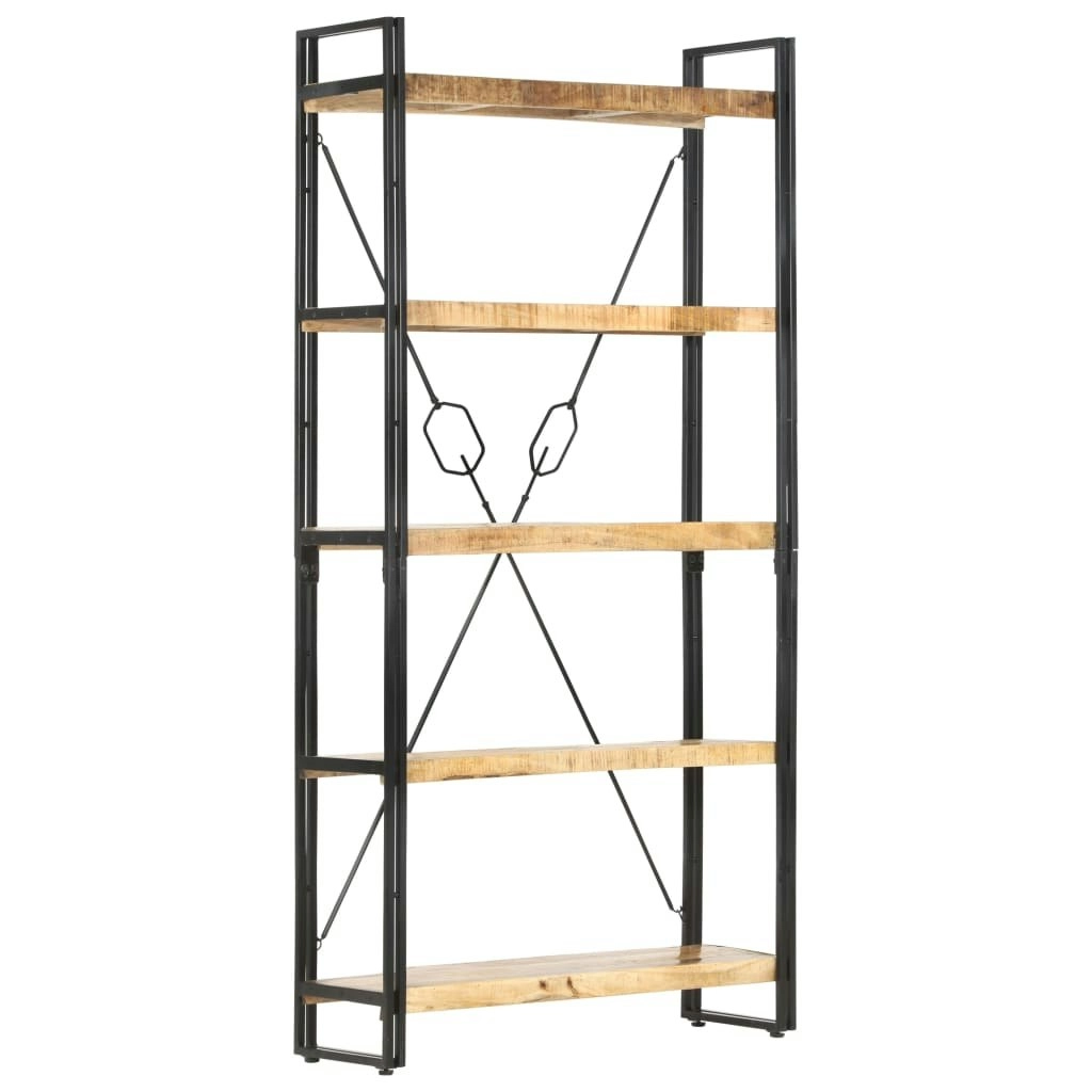 5-Tier Bookcase 90x30x180 cm Solid Mango Wood 286581