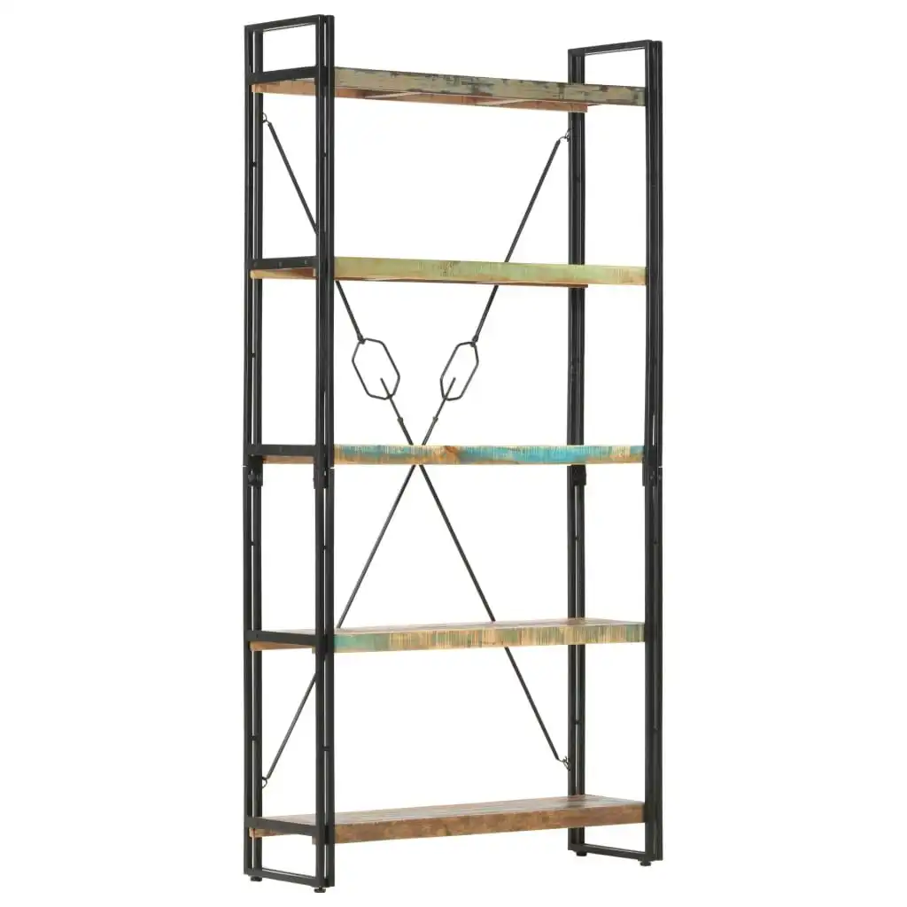 5-Tier Bookcase 90x30x180 cm Solid Reclaimed Wood 286584