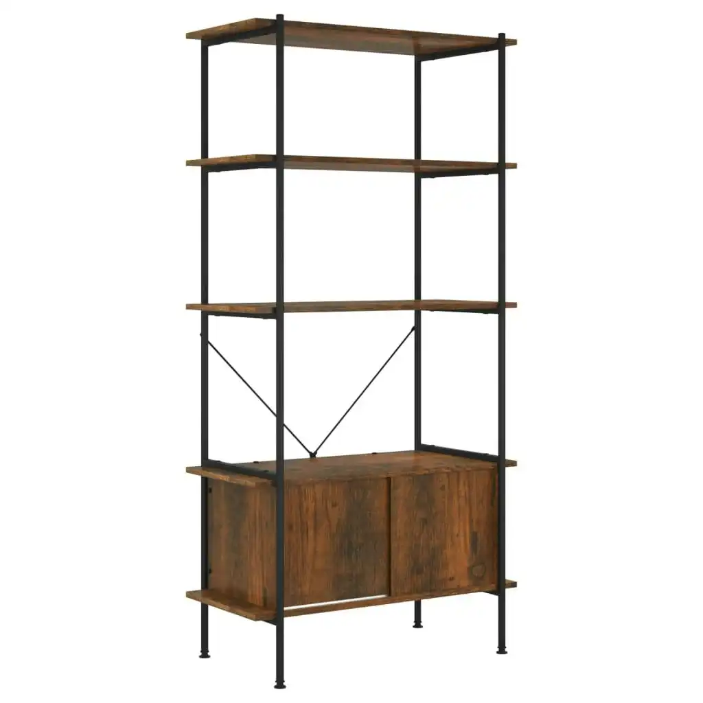 5-Tier Shelving Unit with Cabinet 80x40x163 cm Steel and Engineered Wood 336356