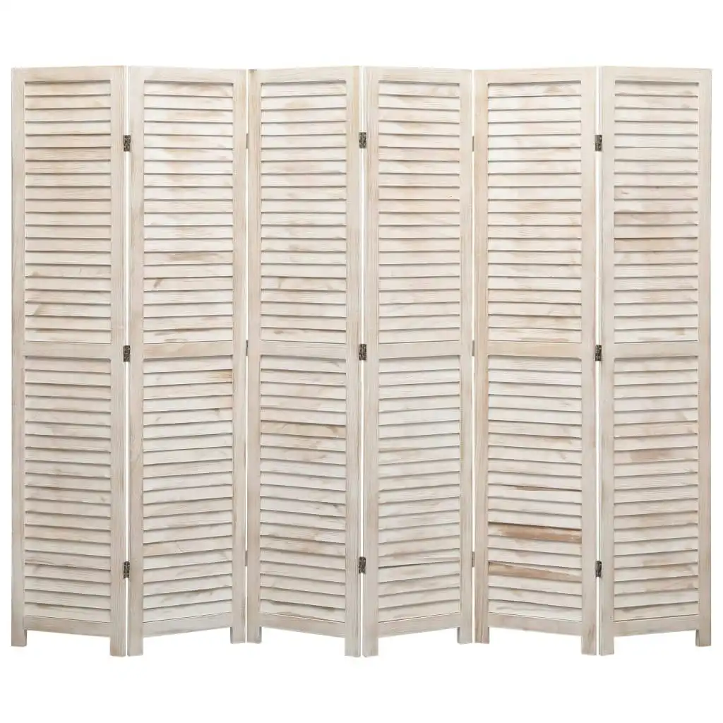 6-Panel Room Divider 210x165 cm Wood 284210