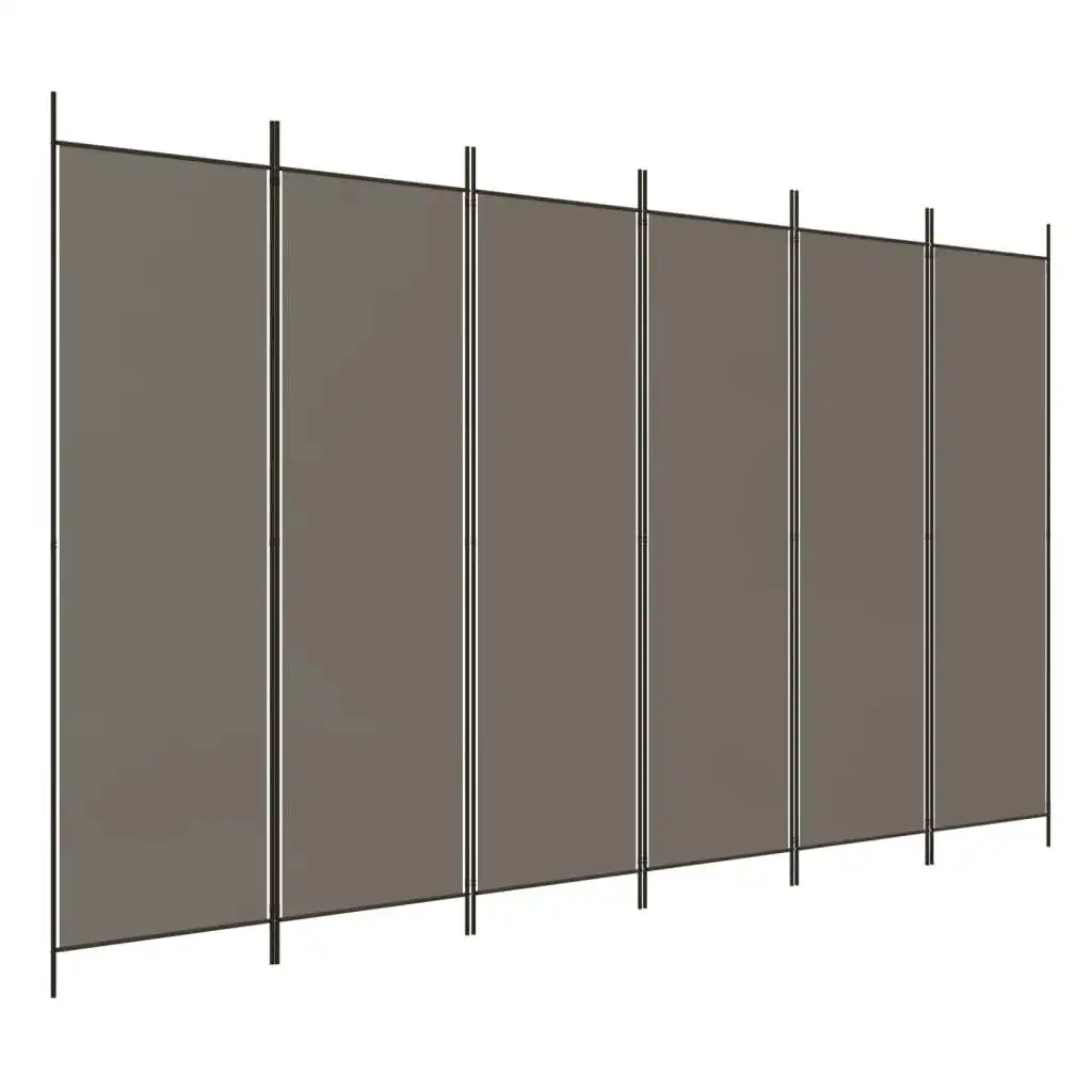 6-Panel Room Divider Anthracite 300x200 cm Fabric 350192