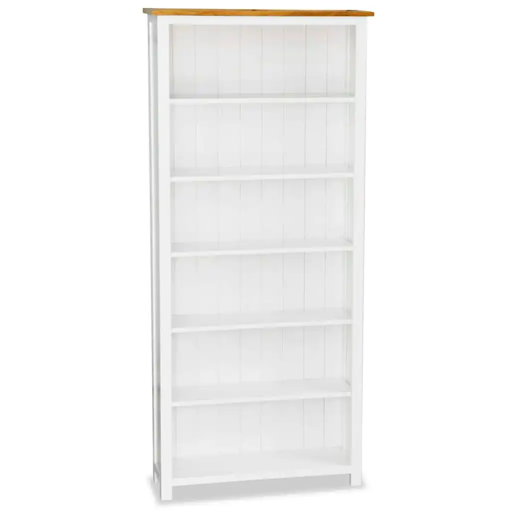 6-Tier Bookcase 80x22.5x170 cm Solid Wood Oak 288619