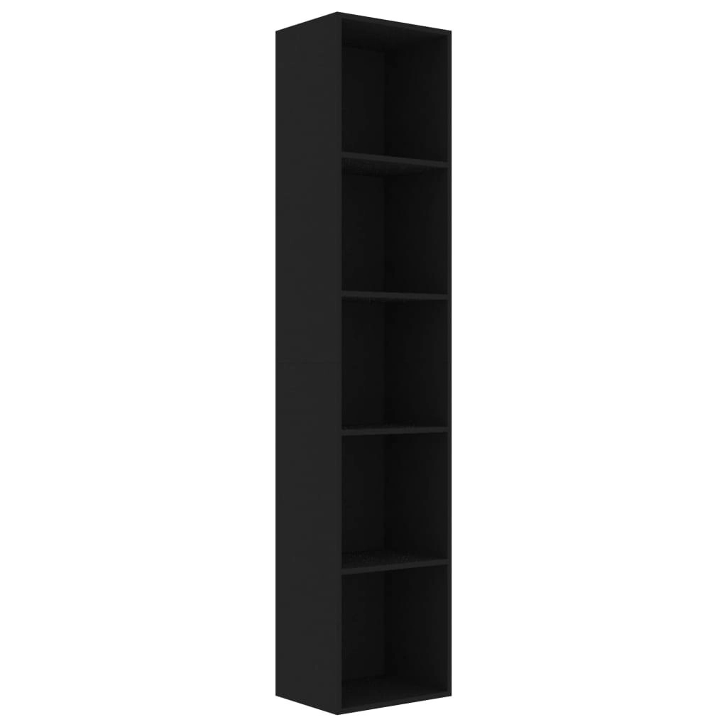 Book Cabinet Black 40x30x189 cm Engineered Wood 800955