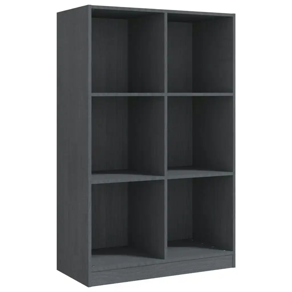 Book Cabinet Grey 70x33x110 cm Solid Pinewood 809956