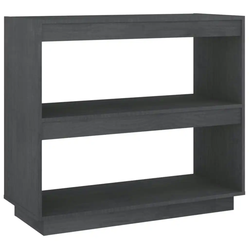 Book Cabinet Grey 80x35x71 cm Solid Pinewood 810881