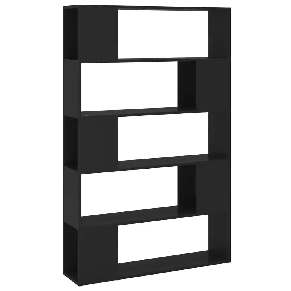 Book Cabinet Room Divider Black 100x24x155 cm Engineered Wood 809198