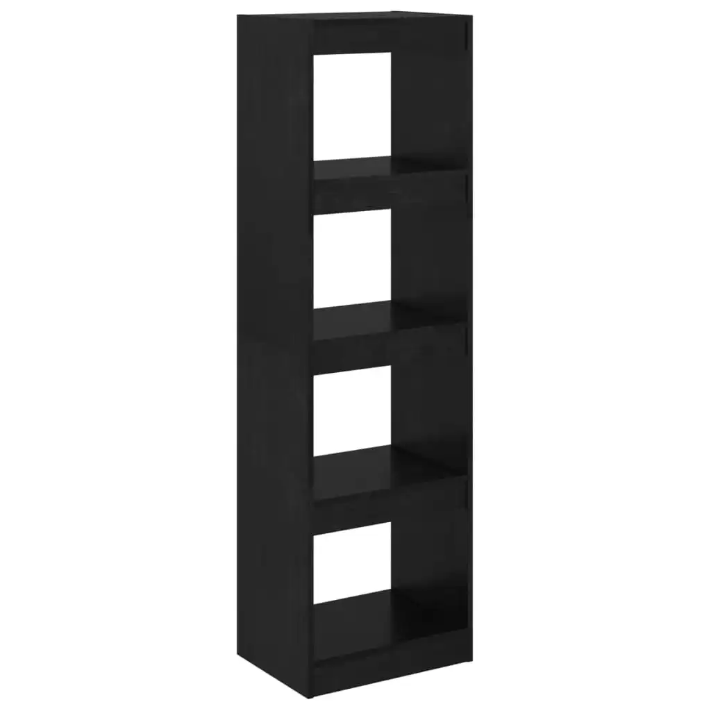 Book Cabinet Room Divider Black 40x30x135.5 cm Pinewood 808147