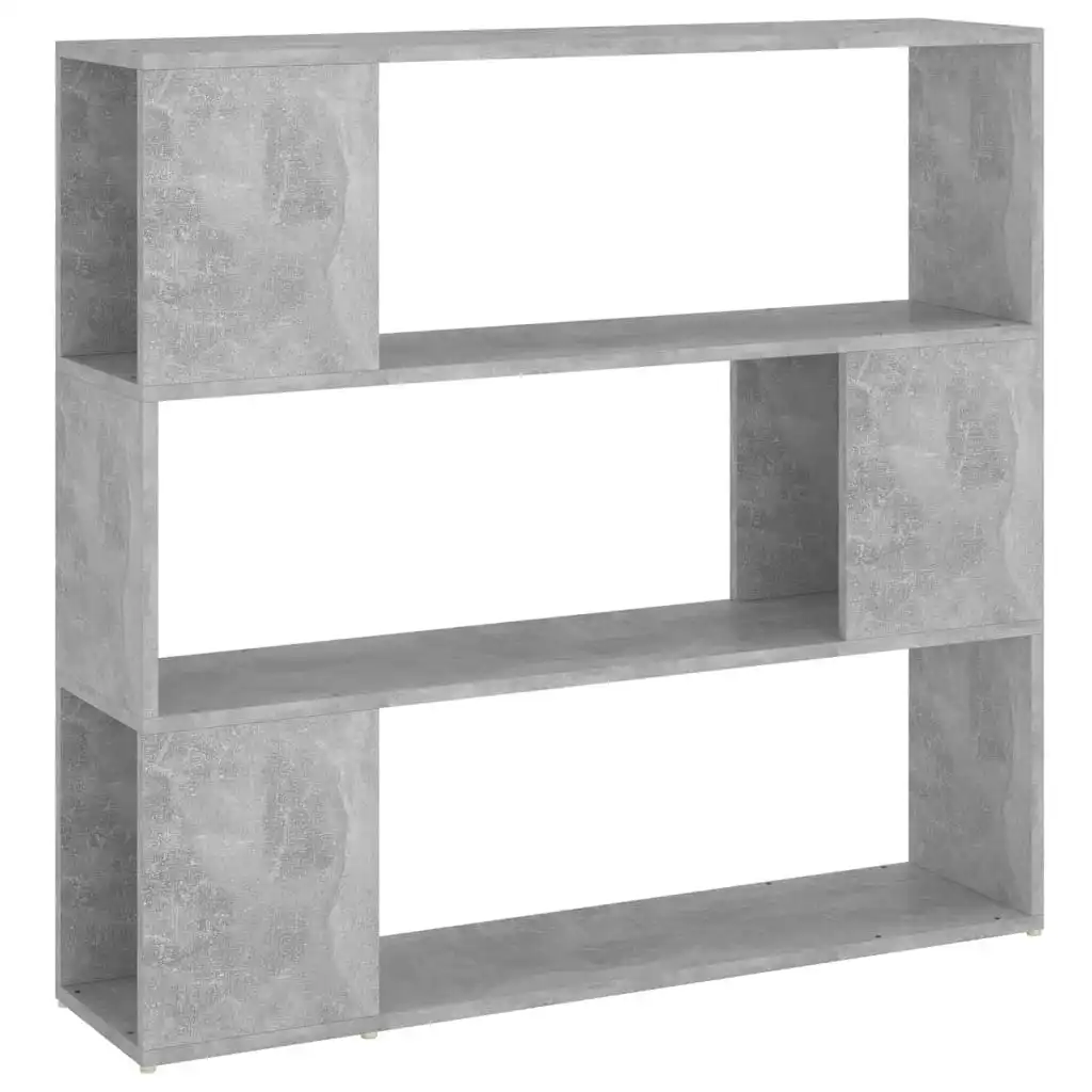 Book Cabinet Room Divider Concrete Grey 100x24x94 cm 809183