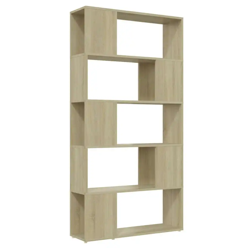 Book Cabinet Room Divider Sonoma Oak 80x24x155 cm Engineered Wood 809146