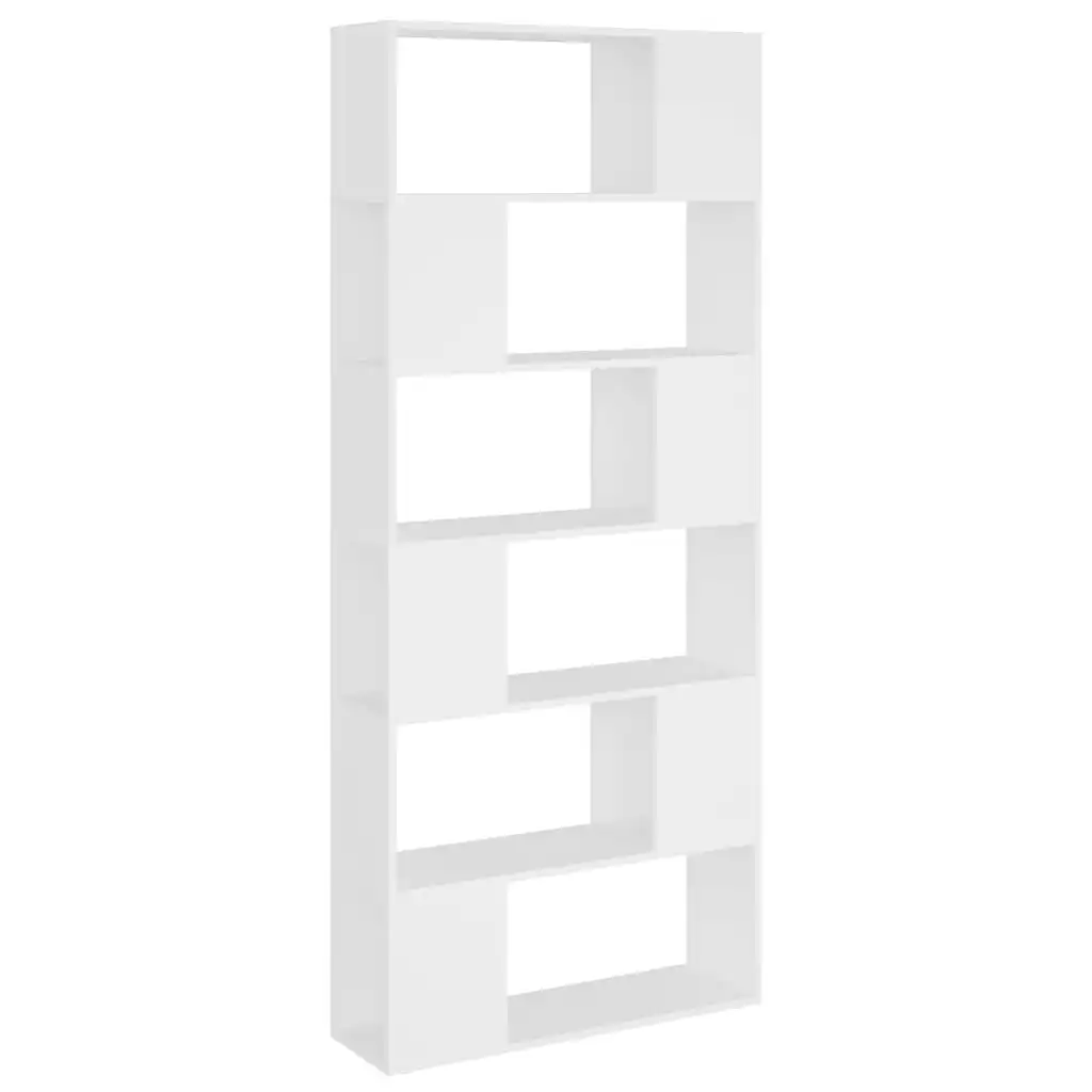 Book Cabinet Room Divider White 80x24x186 cm Engineered Wood 809152