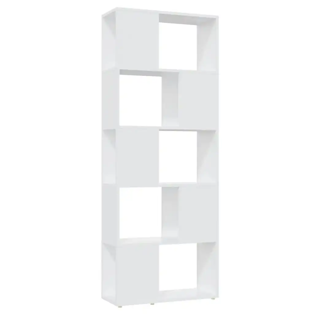 Book Cabinet Room Divider White 60x24x155 cm Engineered Wood 809089