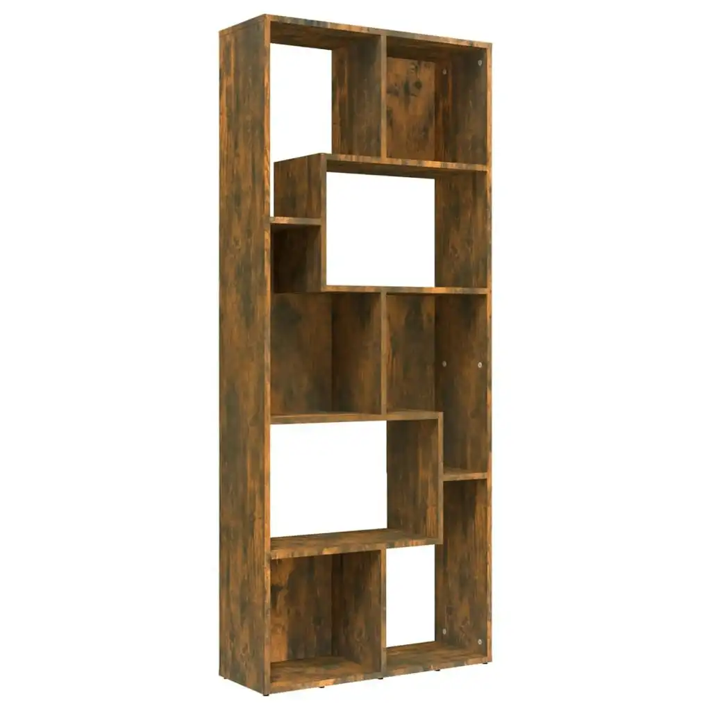 Book Cabinet Smoked Oak 67x24x161 cm Engineered Wood 815501