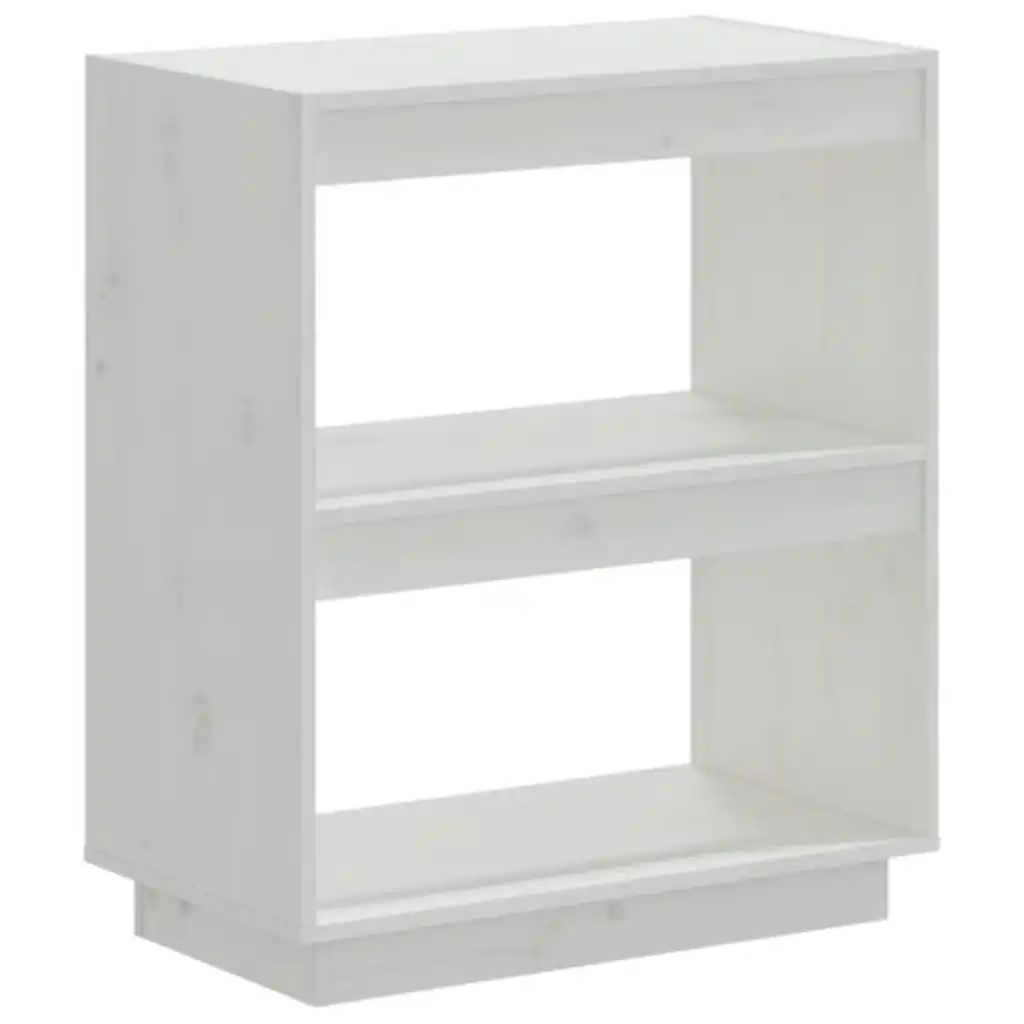 Book Cabinet White 60x35x71 cm Solid Wood Pine 810860