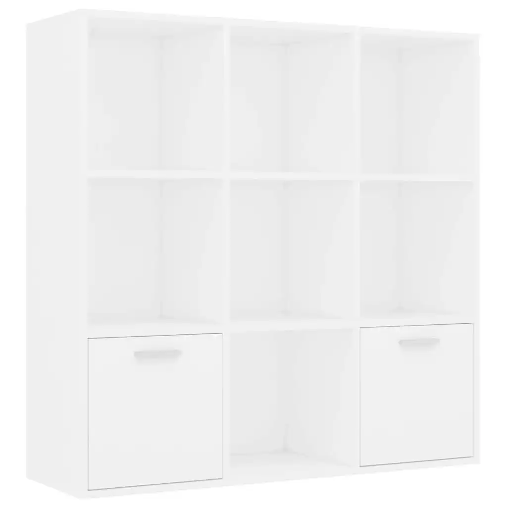 Book Cabinet White 98x30x98 cm Engineered Wood 801116