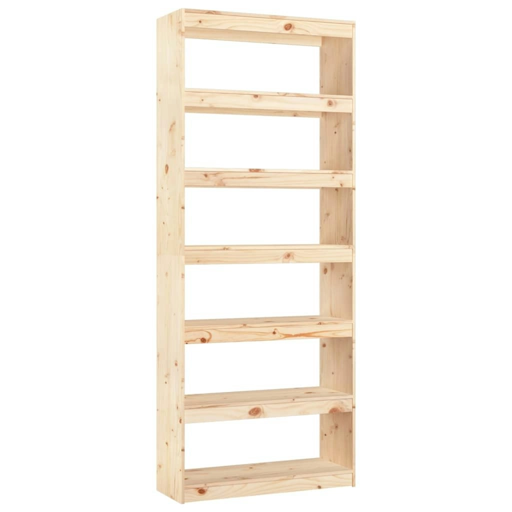 Book Cabinet/Room Divider 80x30x199.5 cm Solid Wood Pine 808203