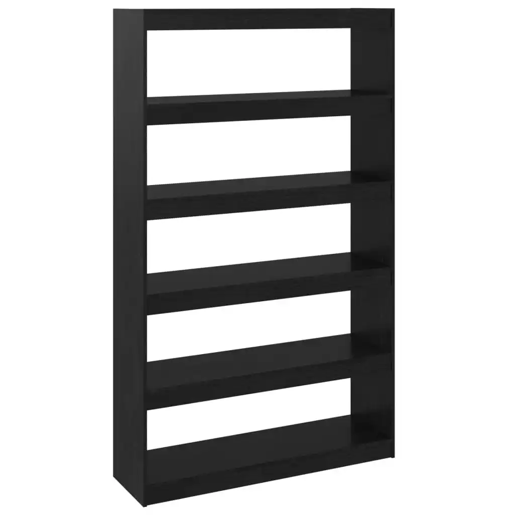 Book Cabinet/Room Divider Black 100x30x167.5 cm Solid Pinewood 808227