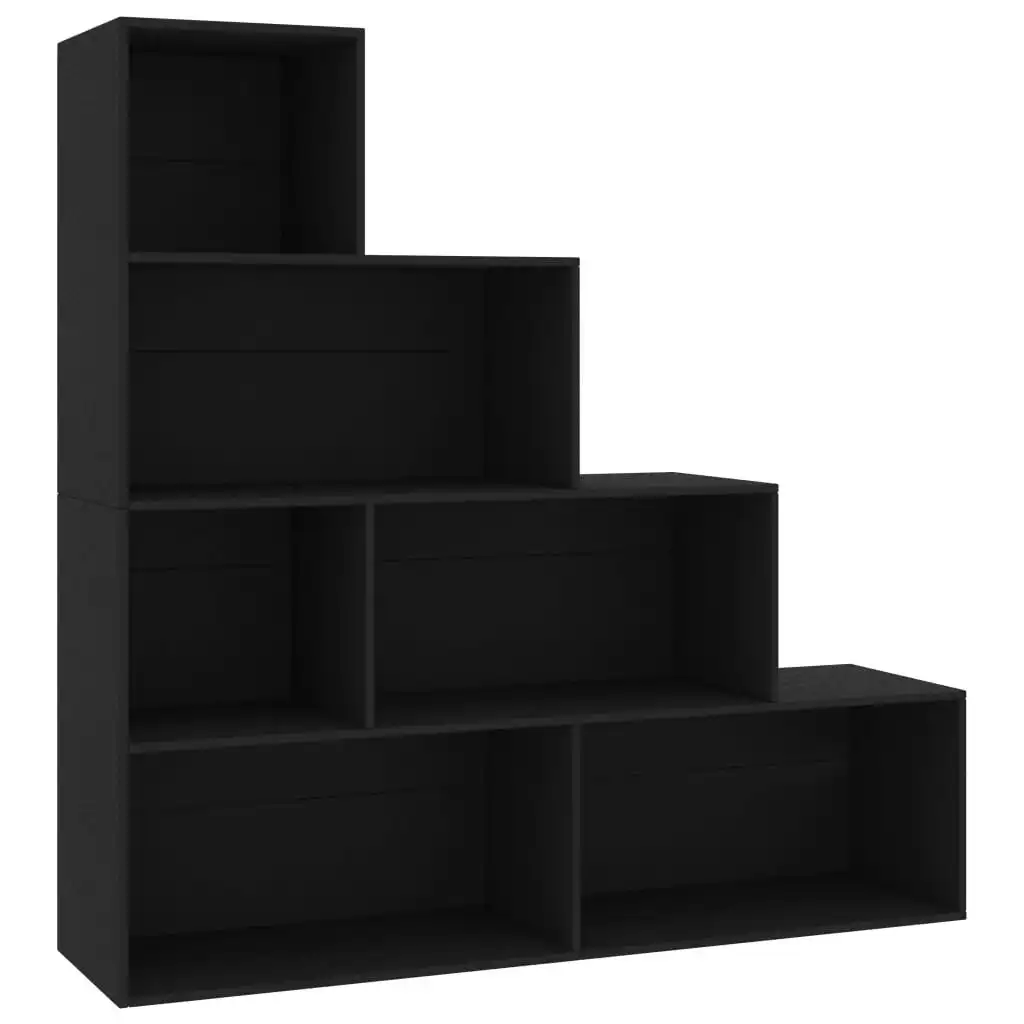 Book Cabinet/Room Divider Black 155x24x160 cm Engineered Wood 800658