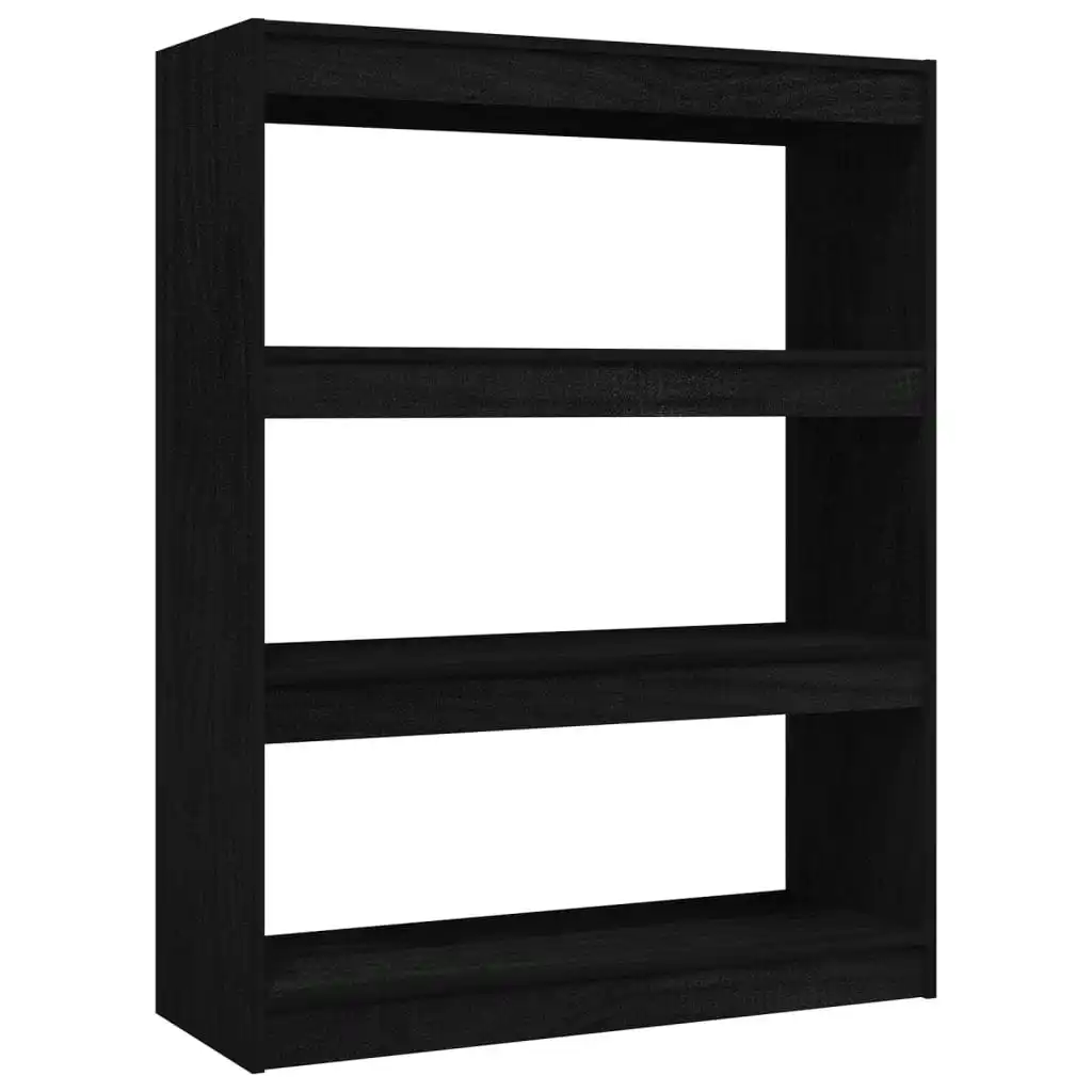 Book Cabinet/Room Divider Black 100x30x103 cm Solid Pinewood 808217