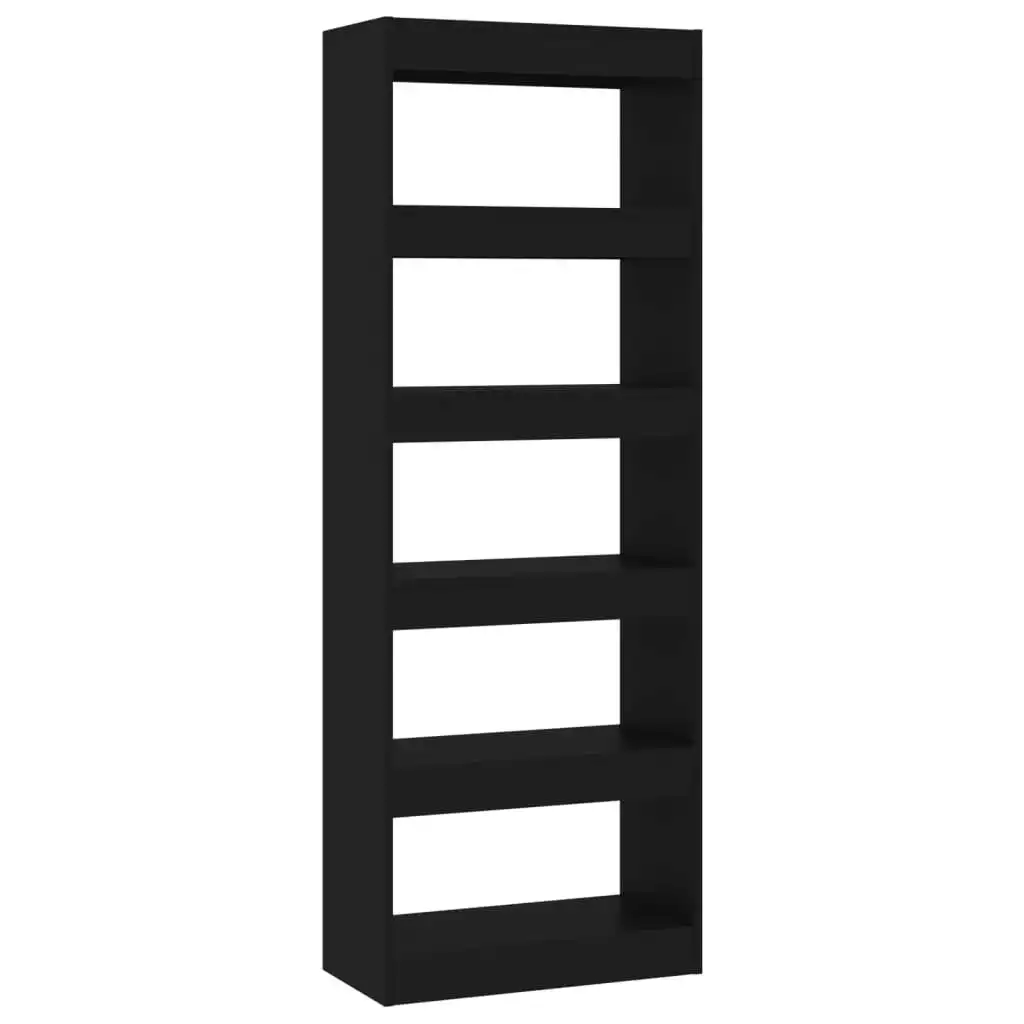 Book Cabinet/Room Divider Black 60x30x166 cm Engineered Wood 811674