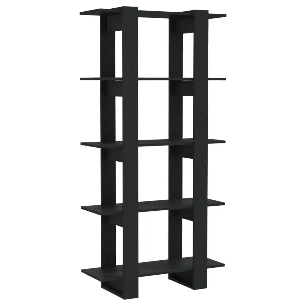 Book Cabinet/Room Divider Black 80x30x160 cm Engineered Wood 811566