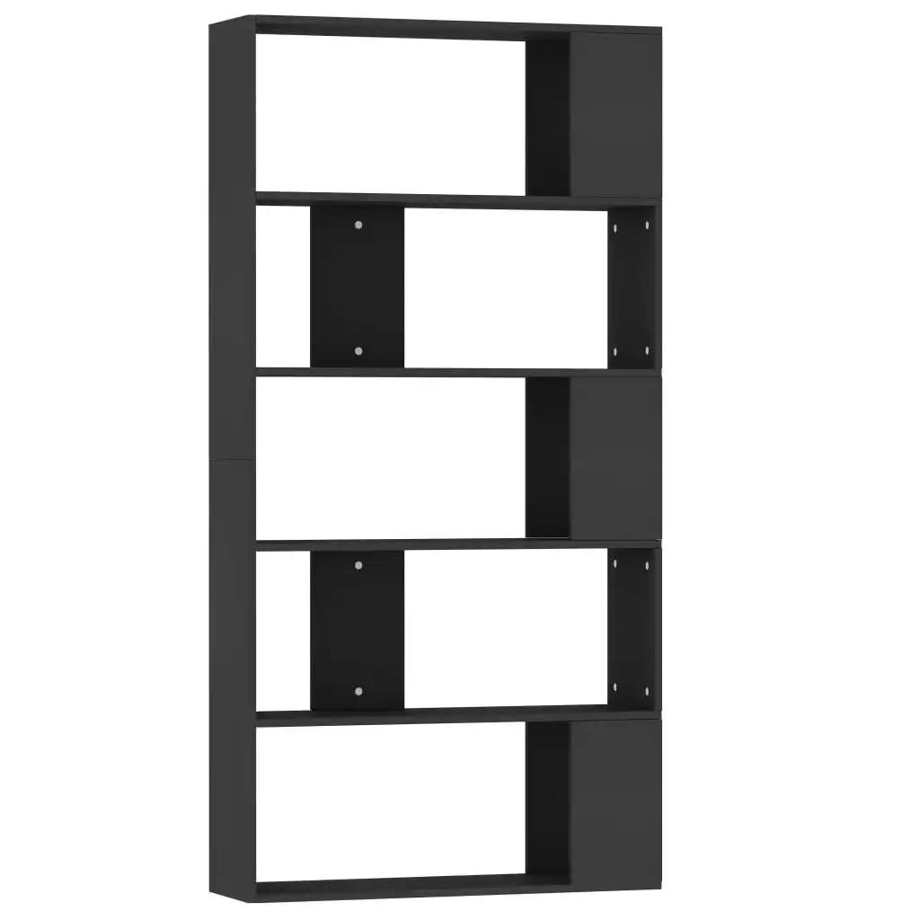 Book Cabinet/Room Divider Black 80x24x159 cm Engineered Wood 800100