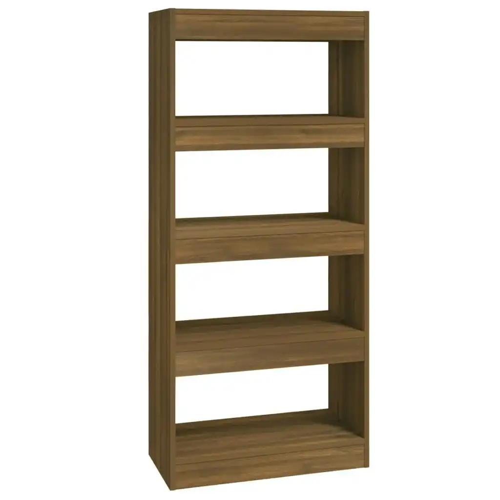 Book Cabinet/Room Divider Brown Oak 60x30x135 cm Engineered Wood 813607