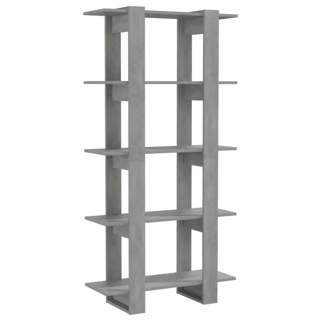 Book Cabinet/Room Divider Concrete Grey 80x30x160 cm Engineered Wood 811569