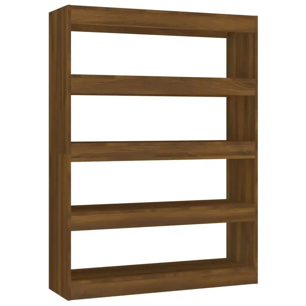 Book Cabinet/Room Divider Brown Oak 100x30x135 cm 813637