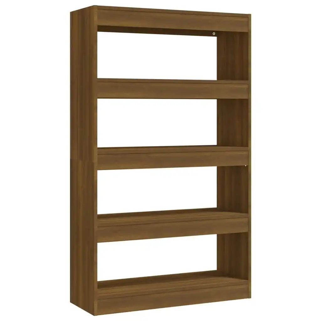 Book Cabinet/Room Divider Brown Oak 80x30x135 cm Engineered Wood 813622