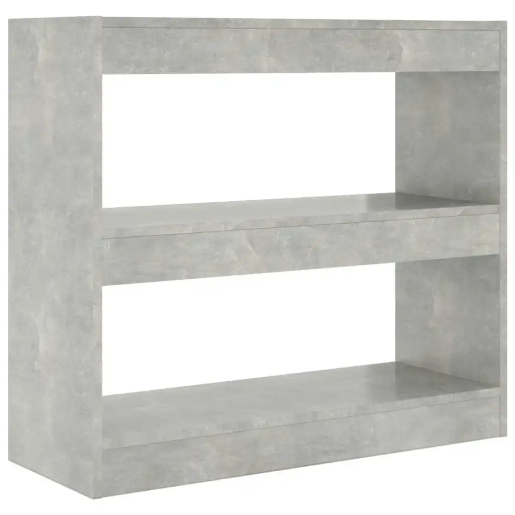 Book Cabinet/Room Divider Concrete Grey 80x30x72 cm 811695