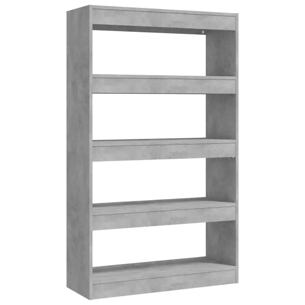 Book Cabinet/Room Divider Concrete Grey 80x30x135 cm Engineered Wood 811713