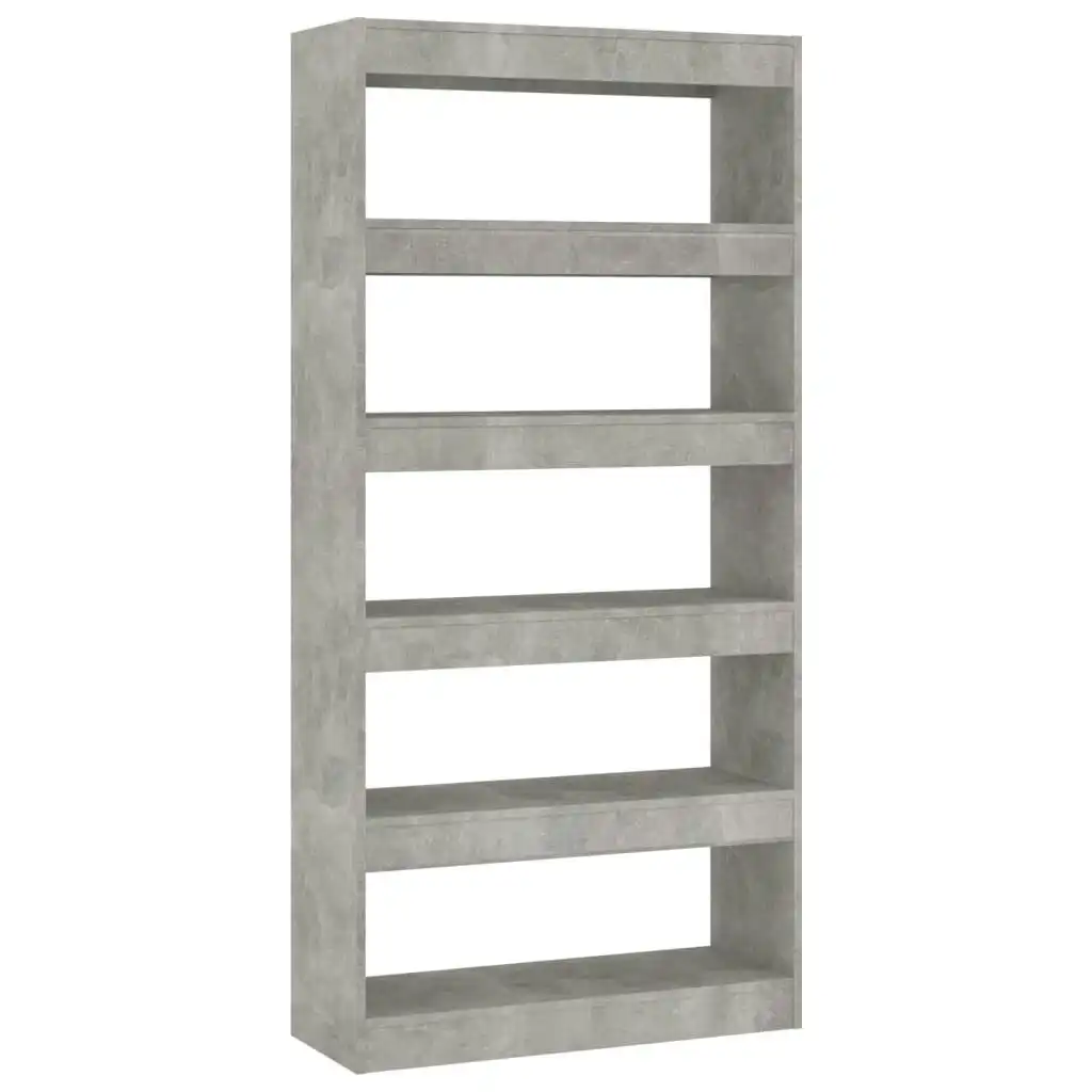 Book Cabinet/Room Divider Concrete Grey 80x30x166 cm Engineered Wood 811722