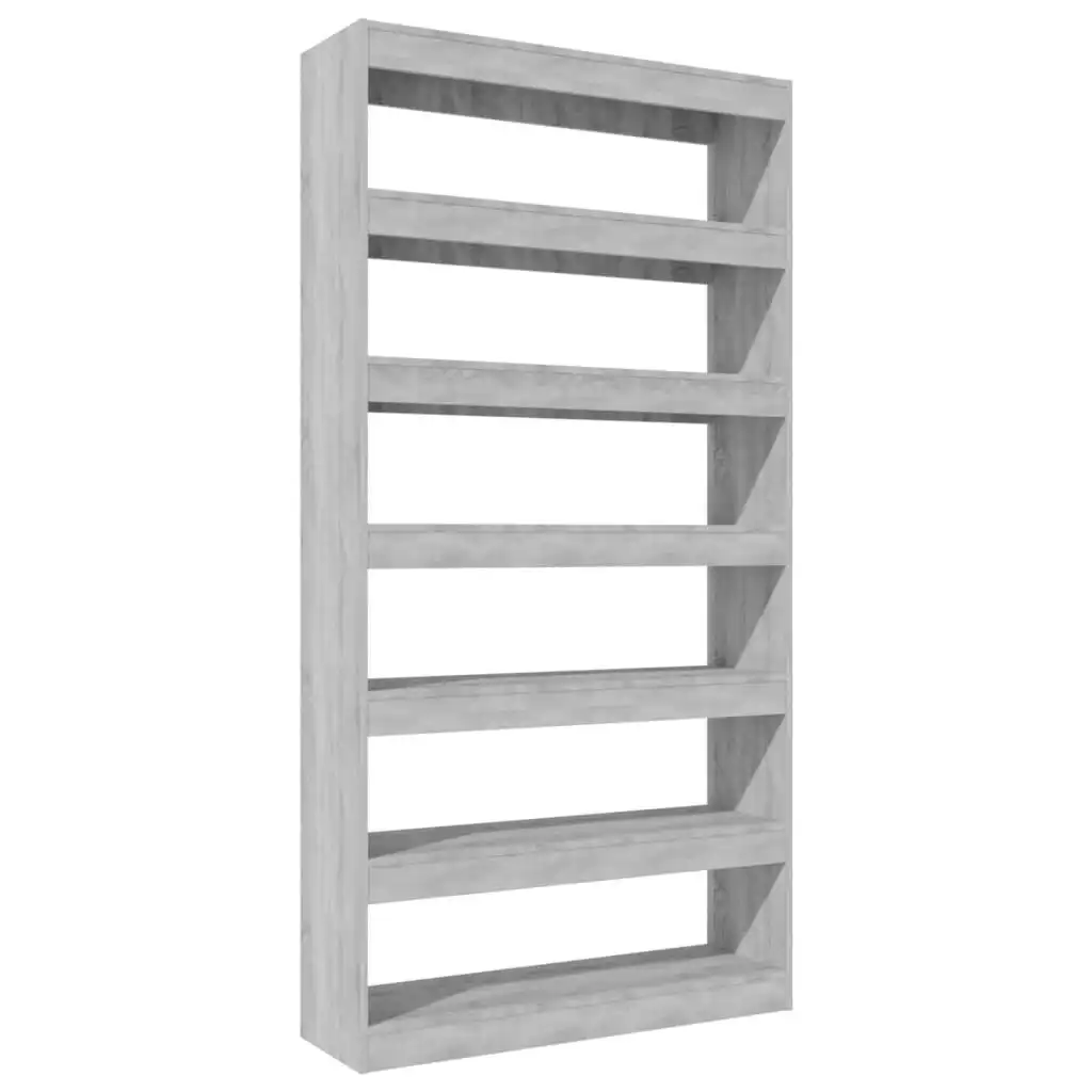 Book Cabinet/Room Divider Grey Sonoma 100x30x198 cm Engineered wood 813642