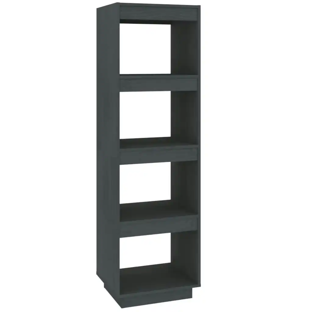 Book Cabinet/Room Divider Grey 40x35x135 cm Solid Pinewood 810851