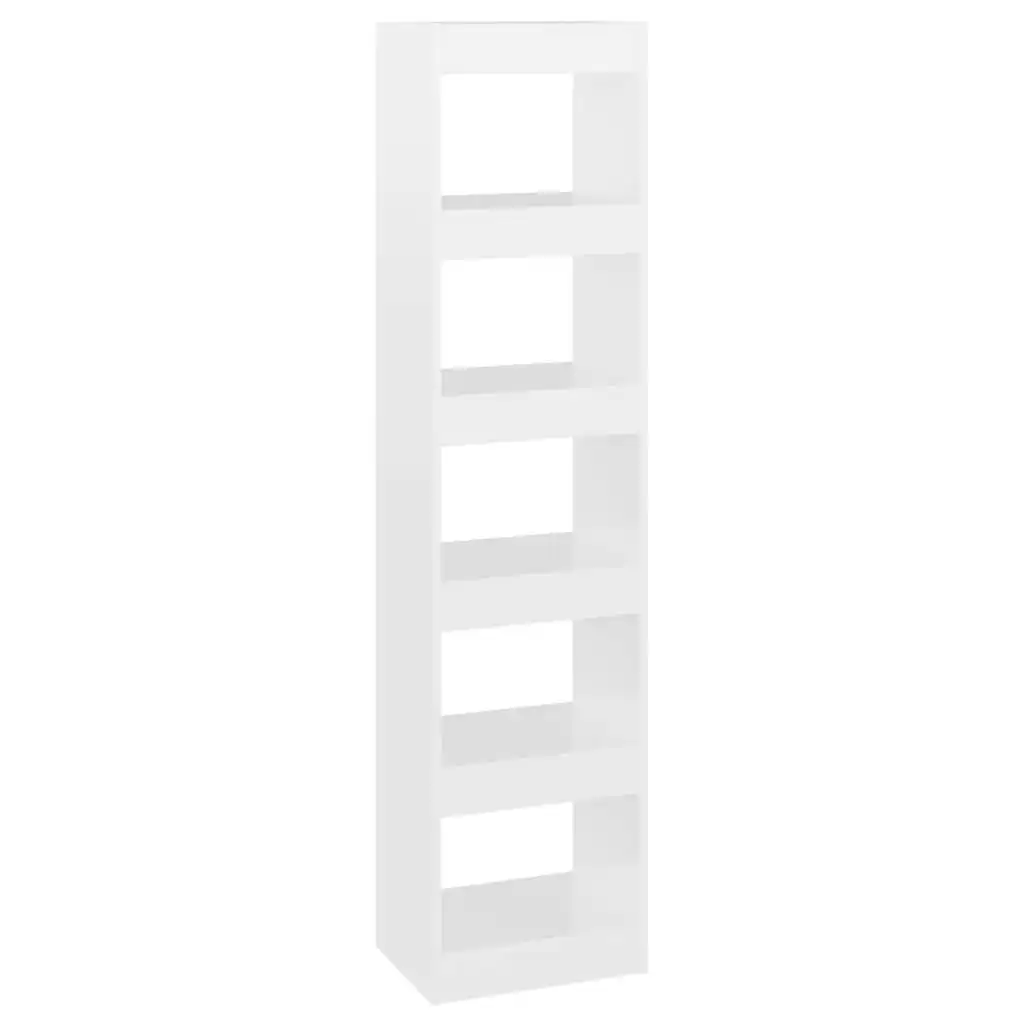 Book Cabinet/Room Divider High Gloss White 40x30x166 cm 811634