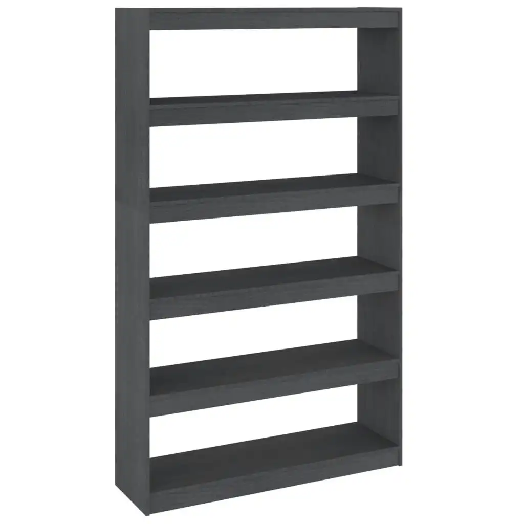 Book Cabinet/Room Divider Grey 100x30x167.5 cm Solid Pinewood 808225