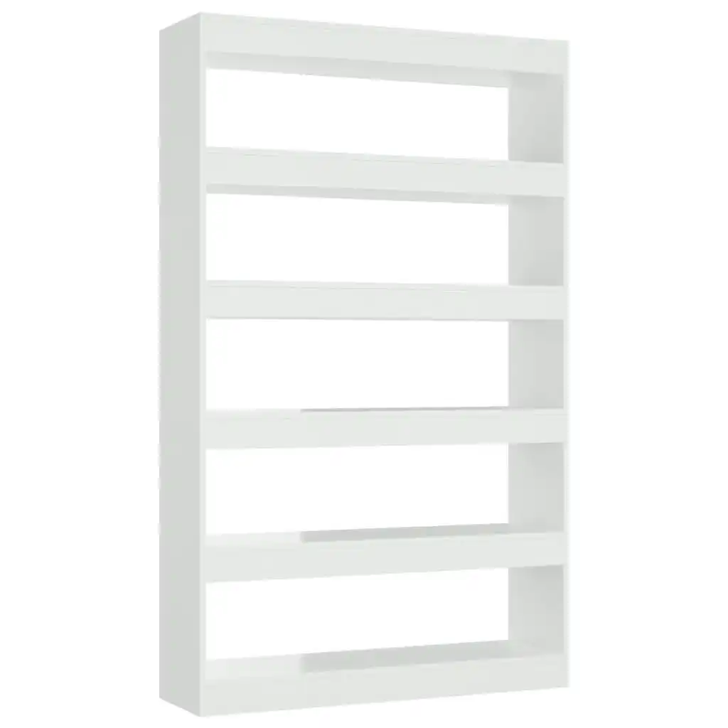 Book Cabinet/Room Divider High Gloss White 100x30x166 cm 811769