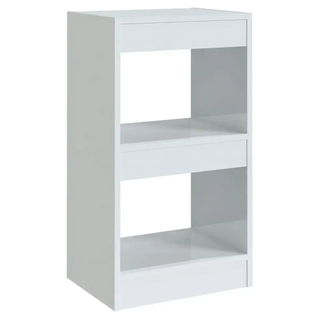 Book Cabinet/Room Divider High Gloss White 40x30x72 cm 811607