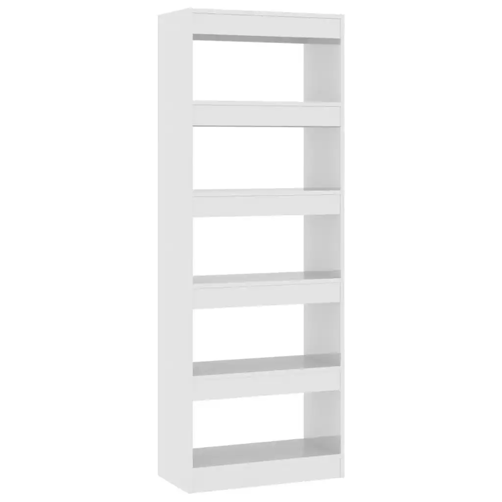 Book Cabinet/Room Divider High Gloss White 60x30x166 cm Engineered Wood 811679