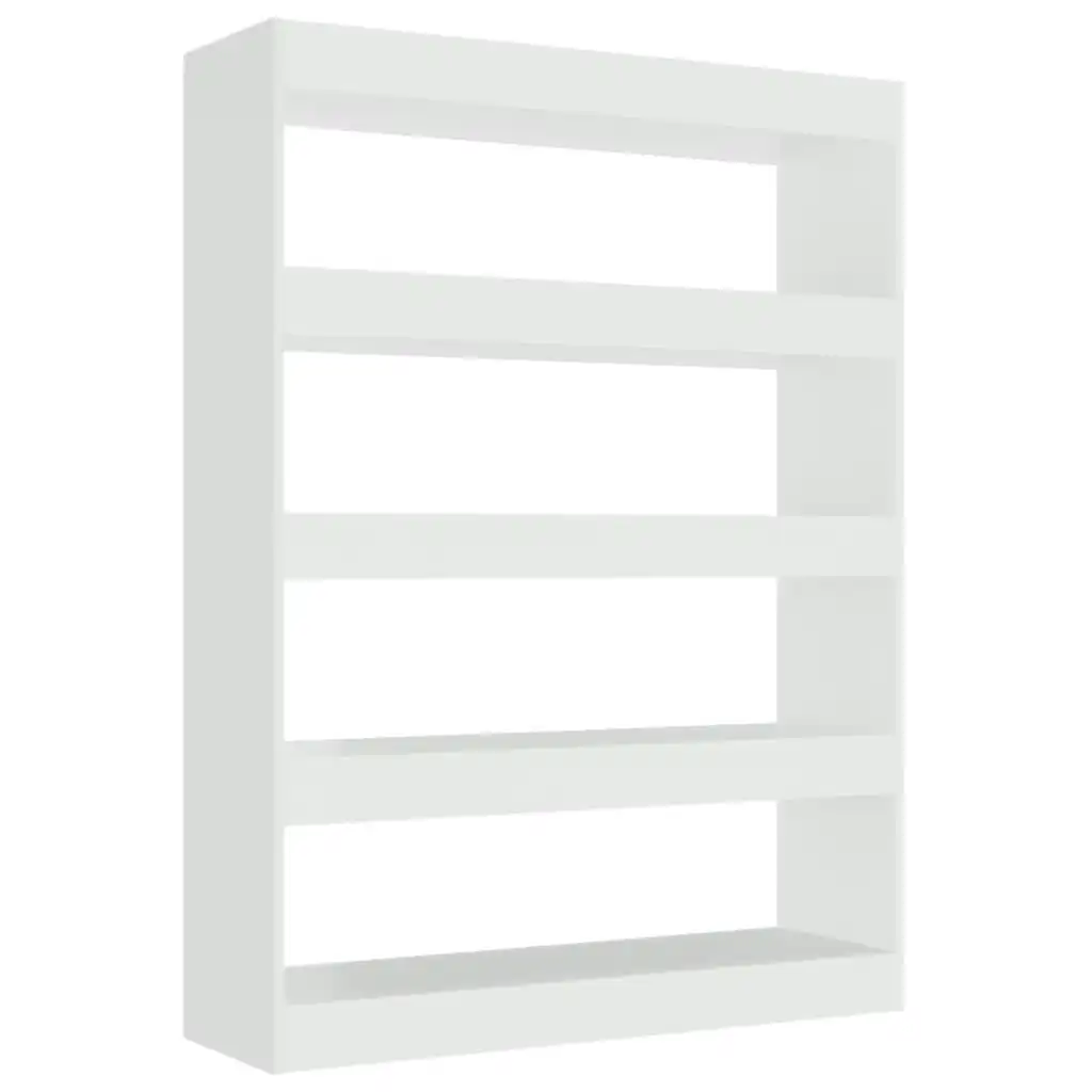 Book Cabinet/Room Divider High Gloss White 100x30x135 cm 811760