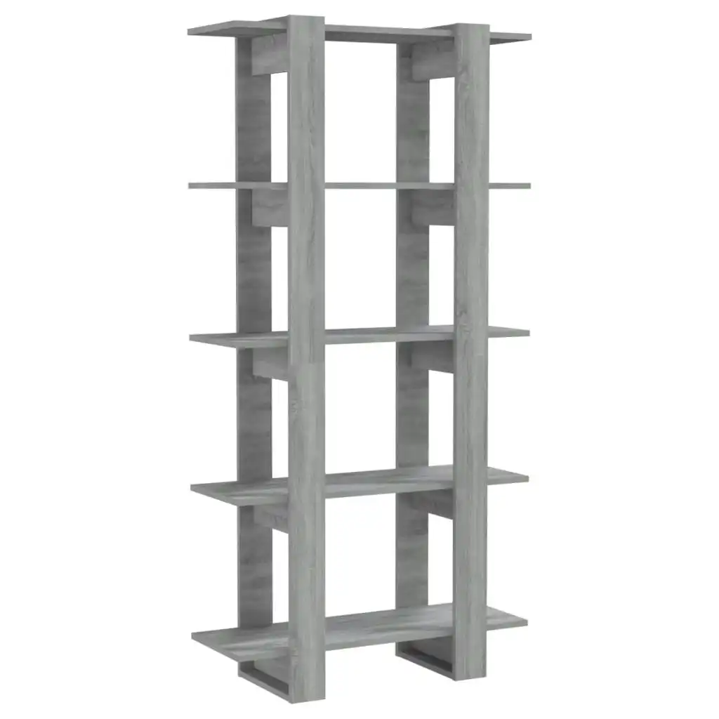 Book Cabinet/Room Divider Grey Sonoma 80x30x160 cm Engineered Wood 813573