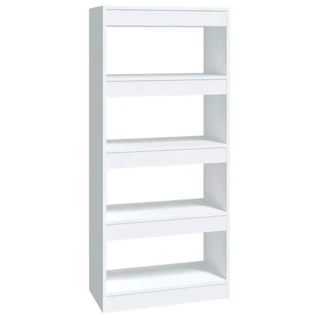 Book Cabinet/Room Divider High Gloss White 60x30x135 cm Engineered Wood 811670