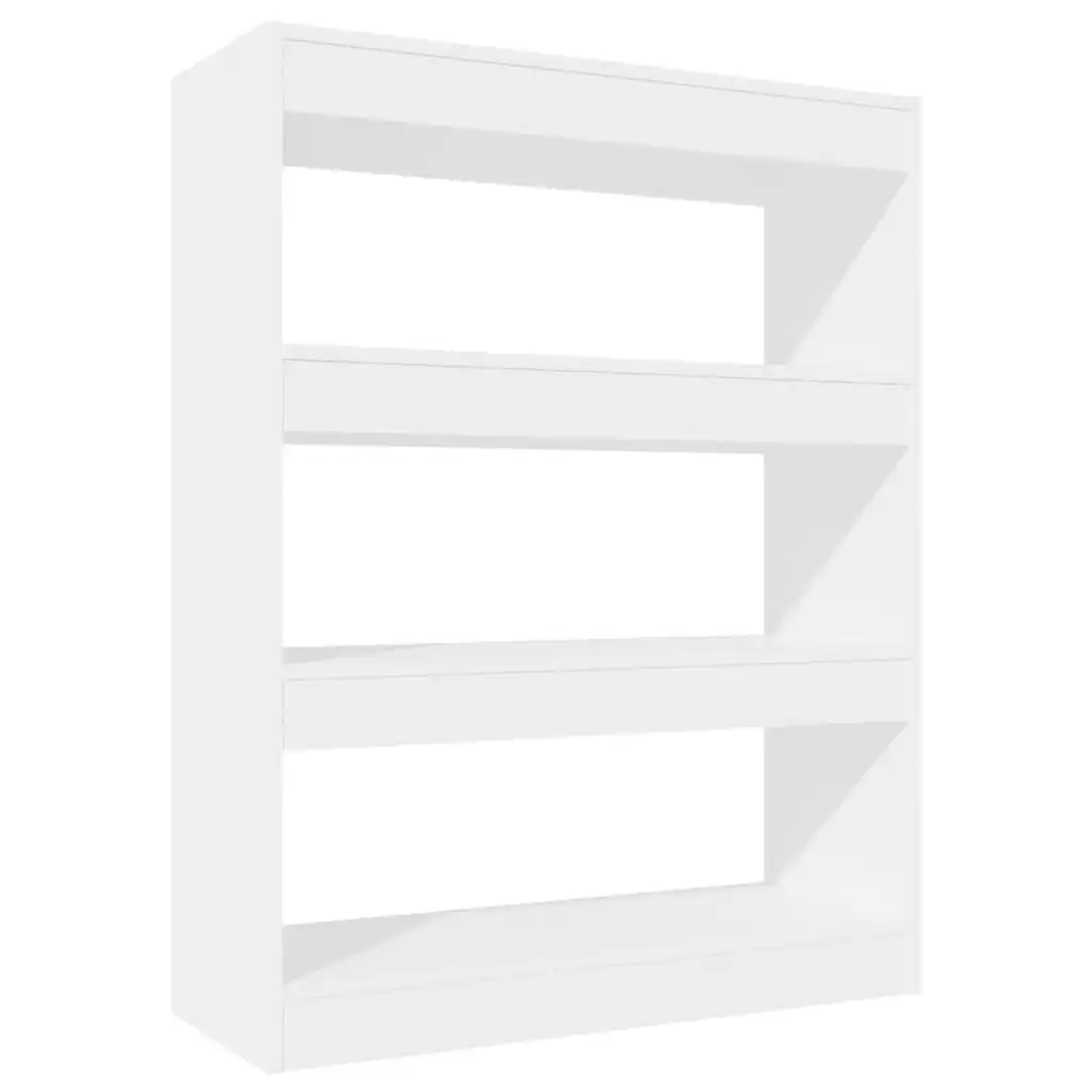 Book Cabinet/Room Divider High Gloss White 80x30x103 cm Engineered wood 811706