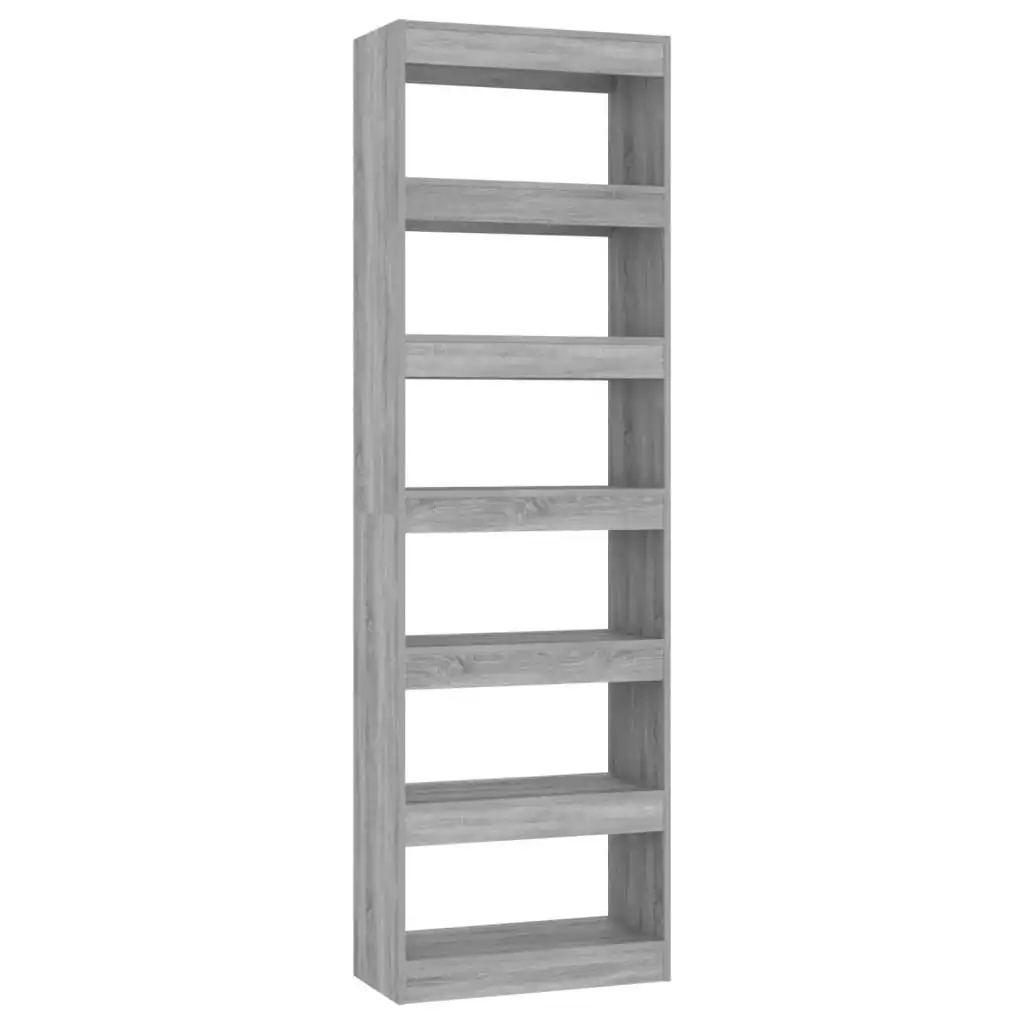 Book Cabinet/Room Divider Grey Sonoma 60x30x198 cm 813612