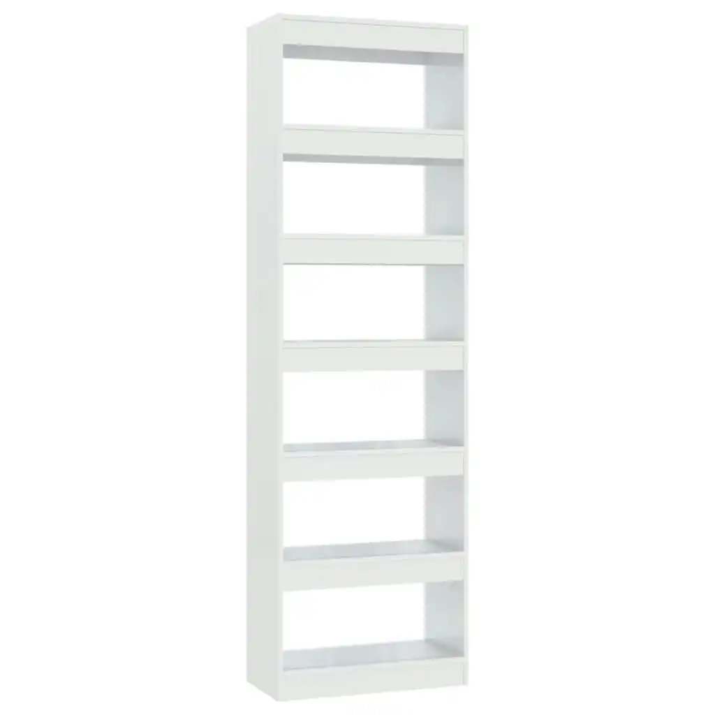 Book Cabinet/Room Divider High Gloss White 60x30x198 cm 811688