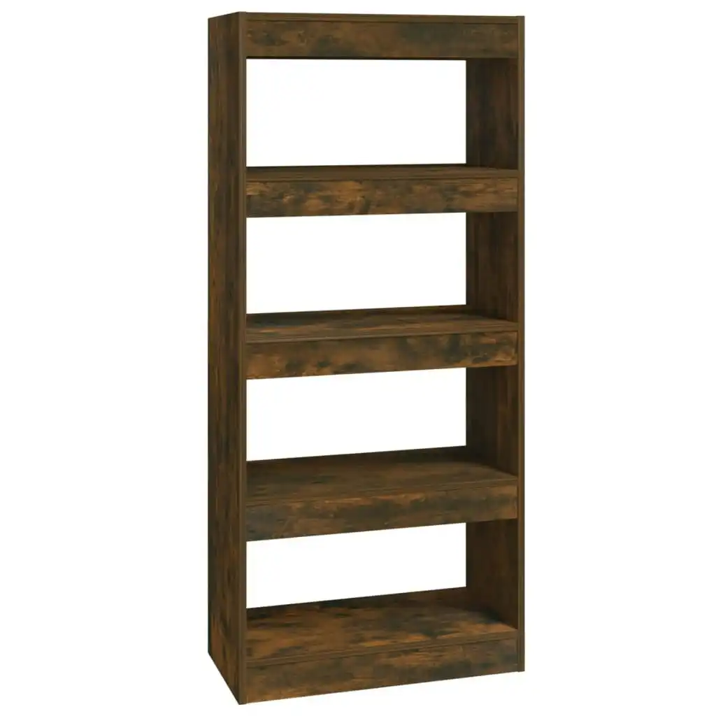 Book Cabinet/Room Divider Smoked Oak 60x30x135 cm Engineered Wood 813605