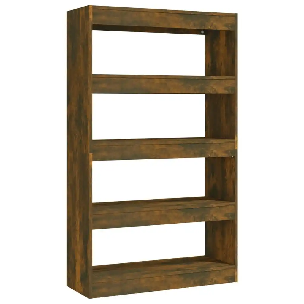 Book Cabinet/Room Divider Smoked Oak 80x30x135 cm Engineered Wood 813620